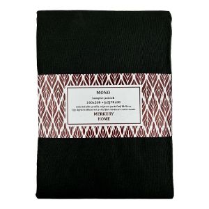 Vienguba medvilninė antracito spalvos patalynė 160x200 + (2) 70x80 Mercury Home paveikslėlis