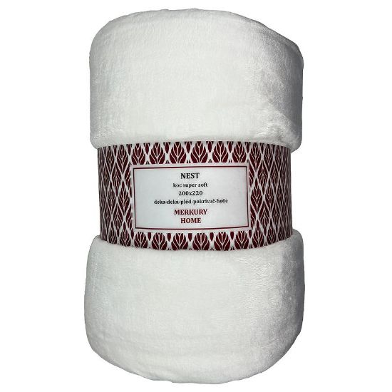 Nest Super Soft balta 200x220 Mercury Home antklodė paveikslėlis