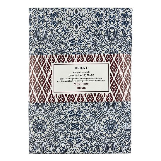 Patalynė Orient medvilninė ecru/indigo 160x200 + (2) 70x80 Mercury Home paveikslėlis