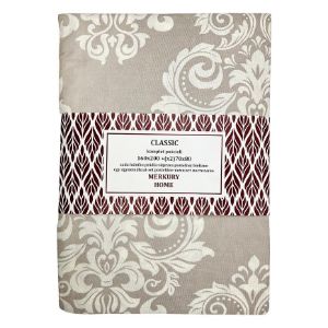 Patalynė Klasikinė medvilninė ecru/šviesiai pilka 160x200 + (2) 70x80 Mercury Home paveikslėlis