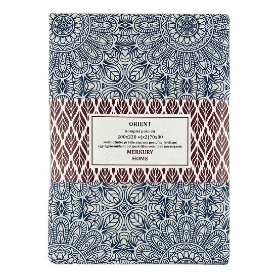 Patalynė Orient medvilninė ecru/indigo 220x200 + (2) 70x80 Mercury Home paveikslėlis