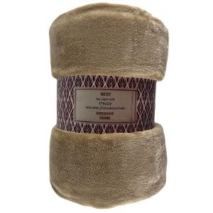 Nest Super minkšta smėlio spalvos antklodė 170x220 Mercury Home paveikslėlis