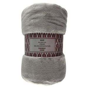 Nest Super minkšta šviesiai pilka antklodė 170x220 Mercury Home paveikslėlis