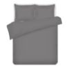 Viengulė medvilninė patalynė tamsiai pilka 220x200 + (2) 70x80 Mercury Home paveikslėlis
