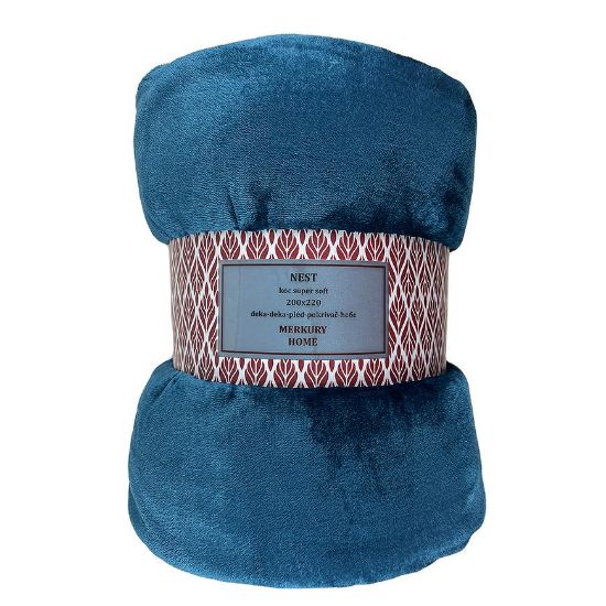 Nest Super Soft indigo 200x220 antklodė Mercury Home paveikslėlis
