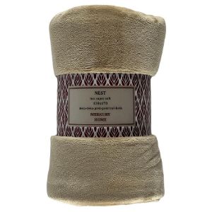 Nest Super minkšta antklodė beige 130x170 Mercury Home paveikslėlis