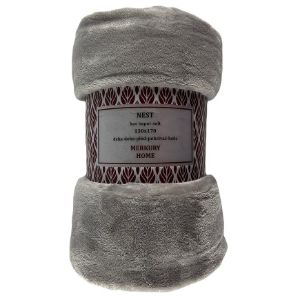 Nest Super minkšta šviesiai pilka antklodė 130x170 Mercury Home paveikslėlis