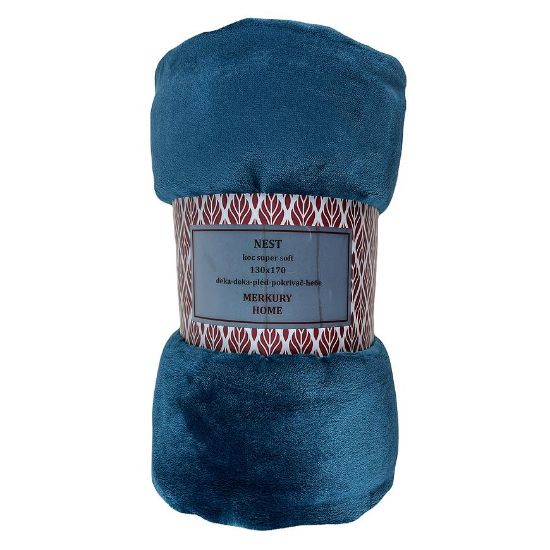 Nest Super Soft indigo 130x170 antklodė Mercury Home paveikslėlis