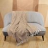 Boho antklodė 130x160 beige Mercury Home paveikslėlis