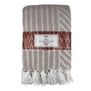 Boho antklodė 130x160 šviesiai pilka Mercury Home paveikslėlis