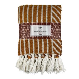 Boho antklodė 130x160 garstyčių Mercury Home paveikslėlis