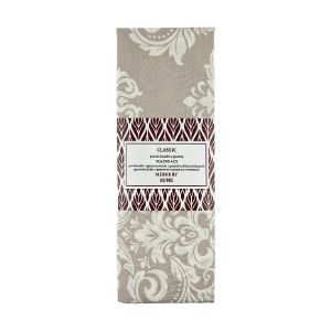 Patalynės paklodė su elastine juosta Klasikinė medvilninė ecru/šviesiai pilka 90x200 + 25 Mercury Home paveikslėlis