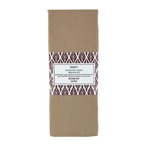 Vienguba medvilninė smėlio spalvos paklodė su elastine juosta 180x200 + 25 Mercury Home paveikslėlis