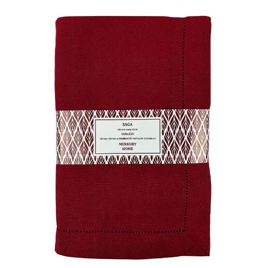 SAGA bordo spalvos staltiesė 160x220 lengva priežiūra paveikslėlis