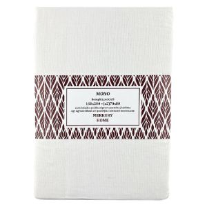 Vienspalvė ecru medvilninė patalynė 160x200 (2) 70x80 Mercury Home paveikslėlis