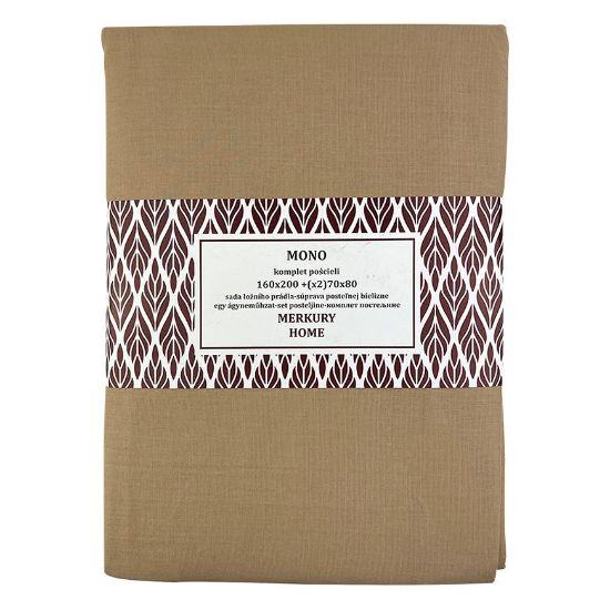 Medvilninė antklodė Mono beige 160x200 (2) 70x80 Mercury Home paveikslėlis