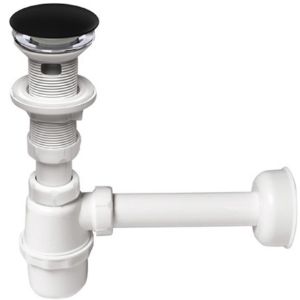 Paveikslėlis Keramikinis praustuvo sifonas "clickety-clack" juodas su perpylimu