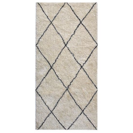 Berber 96 ecru/juodas 130x170 Mercury Home kilimas paveikslėlis