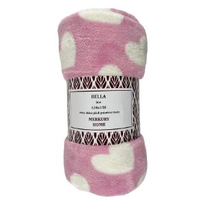 Paveikslėlis Antklodė Bella 37 šviesiai rožinė/ecru 120x150 Mercury Home