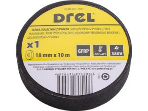 Paveikslėlis Drel izoliacinė juosta iki 380 V su pluoštu 18 mm x 10 m juoda
