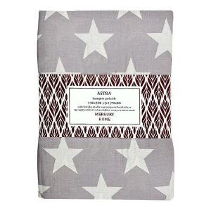 Paveikslėlis Medvilninė patalynė Astra šviesiai pilka/ecru 140x200 (1) 70x80 Mercury Home