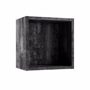 Paveikslėlis Vonios kambario spintelė Qubik juodas betonas 30x30x20