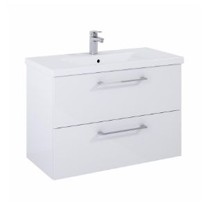 Paveikslėlis Spintelės ir praustuvo komplektas Boa Vista New 80 2S baltas