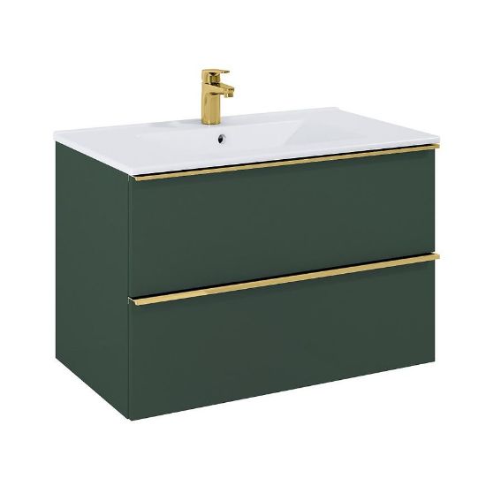 Spintelės ir praustuvo komplektas Merkado 80 2S Forest Green paveikslėlis