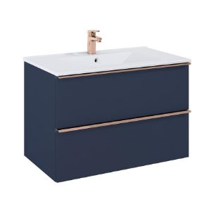 Paveikslėlis Spintelės ir praustuvo komplektas Merkado 80 2S Navy Blue