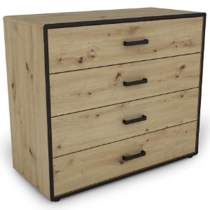 Rodyti išsamią informaciją apie Capannoli 100 4s komoda ąžuolas artisan/juoda Capannoli 100 4s komoda ąžuolas artisan/juoda paveikslėlis