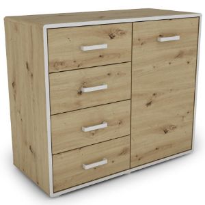 Rodyti išsamią informaciją apie Capannoli 100 4s 1d 1d ąžuolinė artisan / balta komoda Capannoli 100 4s 1d 1d ąžuolinė artisan / balta komoda paveikslėlis