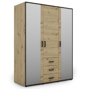 Paveikslėlis Spinta Capannoli 3s 3d veidrodis ąžuolo artisan/black