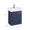 Rinkinys Mini 45 Navy Blue (rankena Rose Gold) paveikslėlis