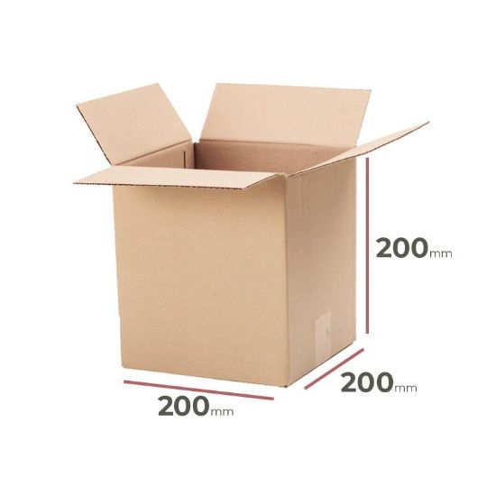 Kartoninė dėžė su atvartais 200 mm x 200 mm x 200 mm paveikslėlis