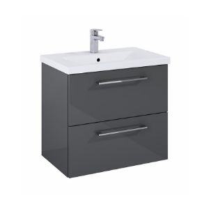 Paveikslėlis Spintelės ir praustuvo komplektas Boa Vista New 60 2S, antracitas