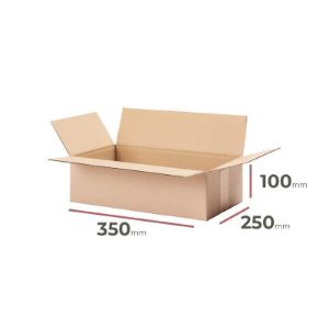 Paveikslėlis Kartonas su atvartais 350 mm x 250 mm x 100 mm Paveikslėlis Kartonas su atvartais 350 mm x 250 mm x 100 mm