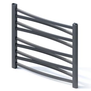 Paveikslėlis Łezka 3D vonios kambario šildytuvas Ł3D 9/50 juodas 500x540 mm