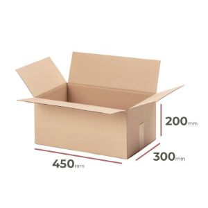 Paveikslėlis Kartoninė dėžė su atvartais 450 mm x 300 mm x 200 mm Paveikslėlis Kartoninė dėžė su atvartais 450 mm x 300 mm x 200 mm