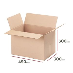 Paveikslėlis Kartoninė dėžė su atvartais 450 mm x 300 mm x 300 mm Paveikslėlis Kartoninė dėžė su atvartais 450 mm x 300 mm x 300 mm