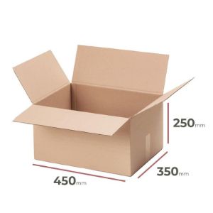Paveikslėlis Kartoninė dėžė su atvartais 450 mm x 350 mm x 250 mm Paveikslėlis Kartoninė dėžė su atvartais 450 mm x 350 mm x 250 mm