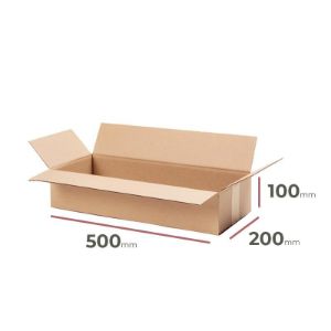Paveikslėlis Kartoninė dėžė su atvartais 500 mm x 200 mm x 100 mm Paveikslėlis Kartoninė dėžė su atvartais 500 mm x 200 mm x 100 mm