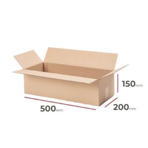 Paveikslėlis Kartoninė dėžė su atvartais 500 mm x 200 mm x 150 mm Paveikslėlis Kartoninė dėžė su atvartais 500 mm x 200 mm x 150 mm