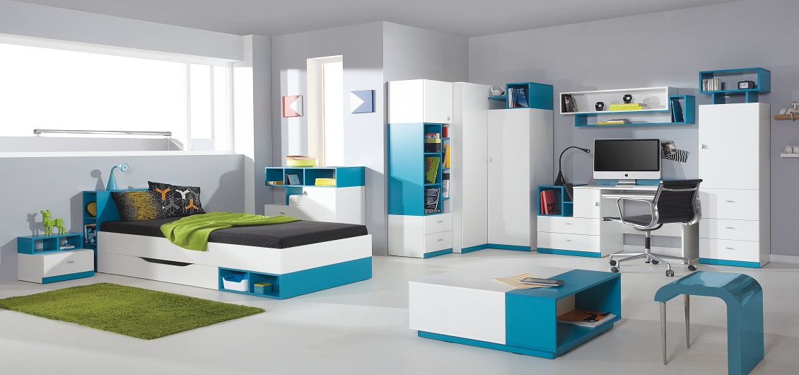 Sistema Mobi baltos/turkio spalvos