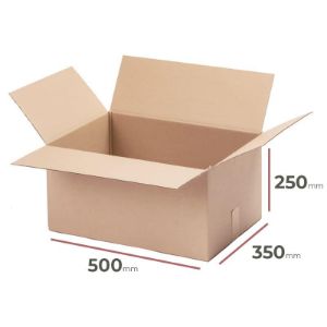Paveikslėlis Kartoninė dėžė su atvartais 500 mm x 350 mm x 250 mm Paveikslėlis Kartoninė dėžė su atvartais 500 mm x 350 mm x 250 mm