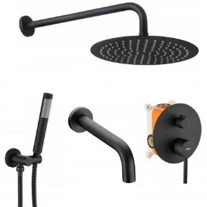 Rodyti išsamią informaciją apie Lungo juodas Rea paslėpto montavimo rinkinys P4112 Lungo juodas Rea paslėpto montavimo rinkinys P4112 paveikslėlis