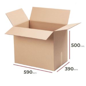 Paveikslėlis Kartonas su atvartais 590 mm x 390 mm x 500 mm Paveikslėlis Kartonas su atvartais 590 mm x 390 mm x 500 mm