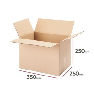 Paveikslėlis Kartonas su atvartais 350 mm x 250 mm x 250 mm Paveikslėlis Kartonas su atvartais 350 mm x 250 mm x 250 mm