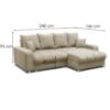 Rhodes P/L Kampinė sofa smėlio spalvos Whisper 2 paveikslėlis
