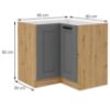 Virtuvės spintelė Luna dustgrey/artisan 89x89 DN 1F BB paveikslėlis
