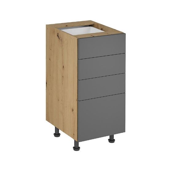 Virtuvės spintelė Langen d40s4 push pilka paveikslėlis